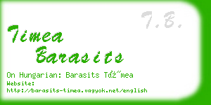 timea barasits business card